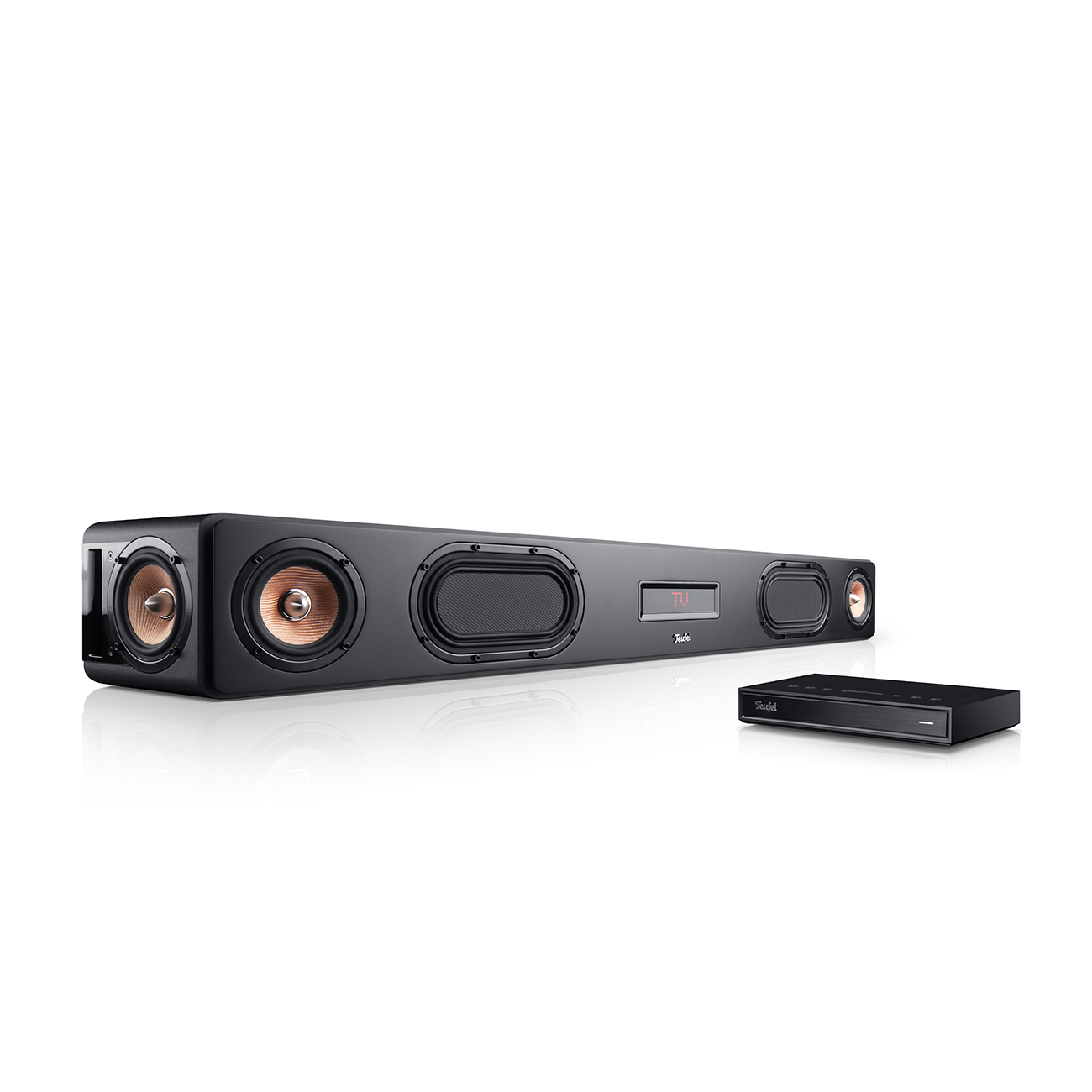 Teufel Cinebar Ultima Streaming Soundbar met hoge prestaties Bluetooth Virtual Surround Geïntegreerde subwoofer Zwart
