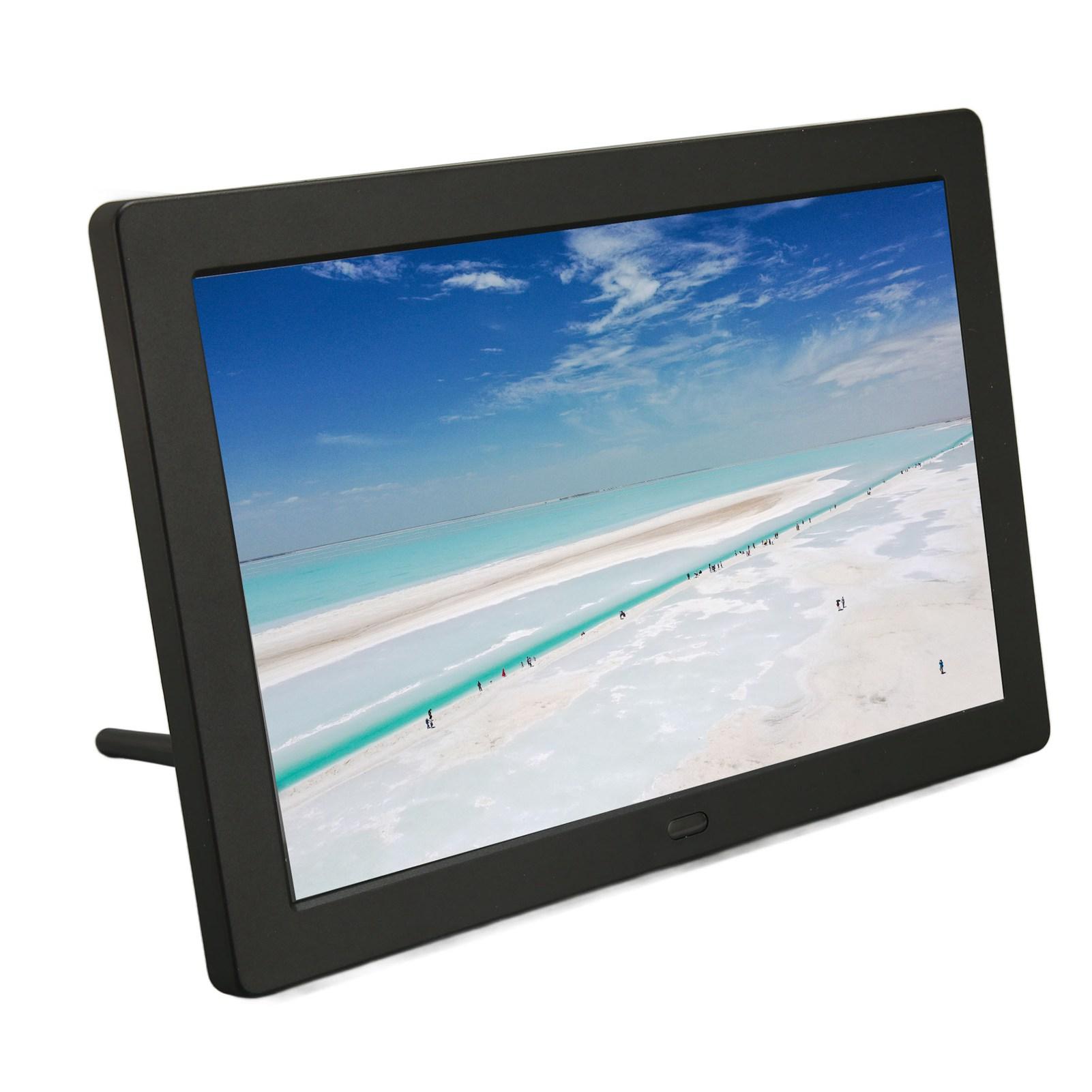 Honor Electronics 8 Inch Digital Photo Frame 1280x800 HD IPS Display Support Screen Switching USB and Storage Card EU Plug zwart