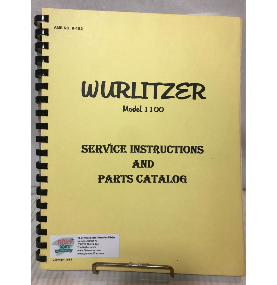 Fiftiesstore Wurlitzer 1100 Jukebox Service Instructions And Parts Catalog