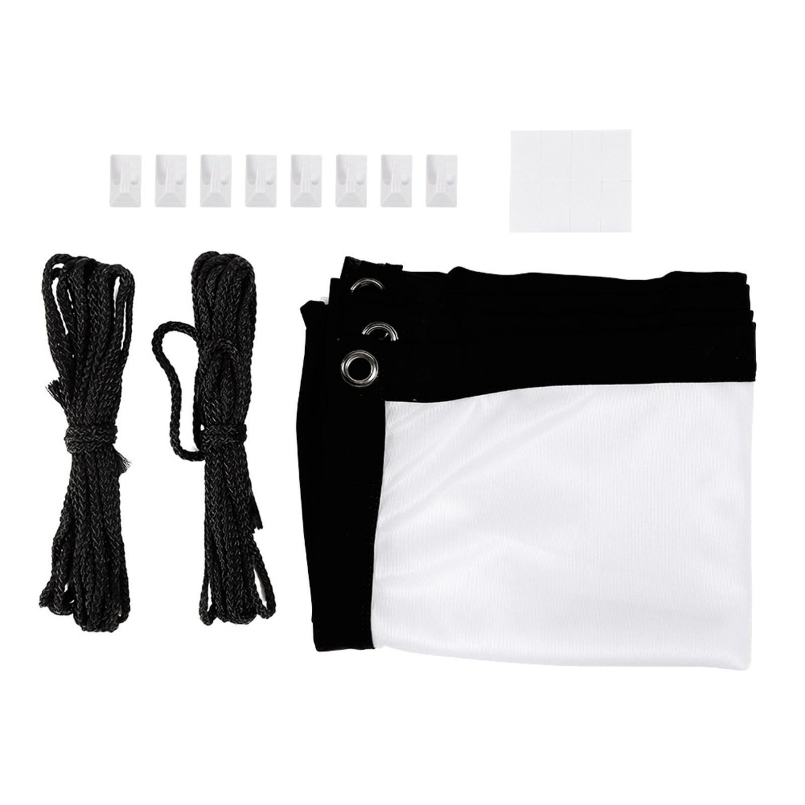 Andoer 16:9 Verduisterend Draagbaar Kreukvrij Zacht Wit Polyester Projectorgordijn Projectiescherm(40in )