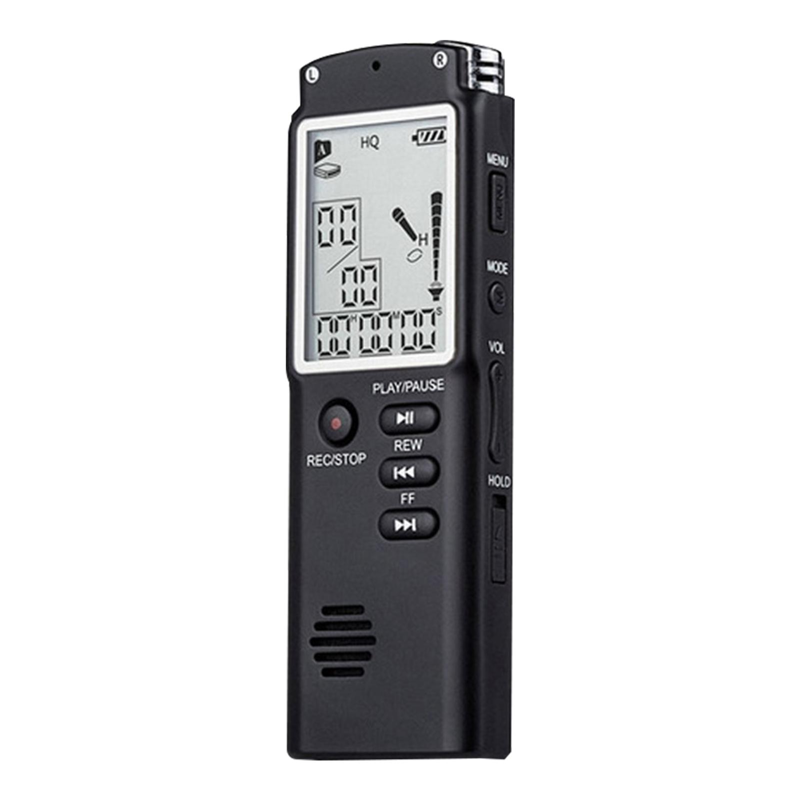 Honor Electronics 8GB OF 32GB Digitale Voice Recorder Spraakgestuurde Recorder MP3-speler 1536Kbps Opname Ruis 32GB zwart