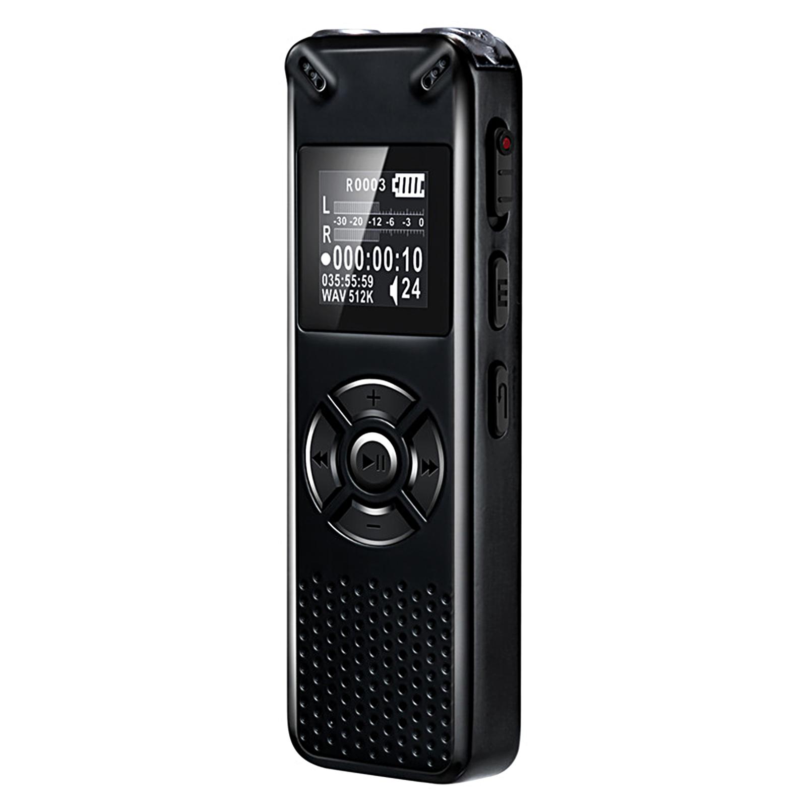 Honor Electronics 8GB Digitale Voice Recorder Spraakgestuurd of Opname met Afspelen MP3 Muziekspeler 572 uur zwart