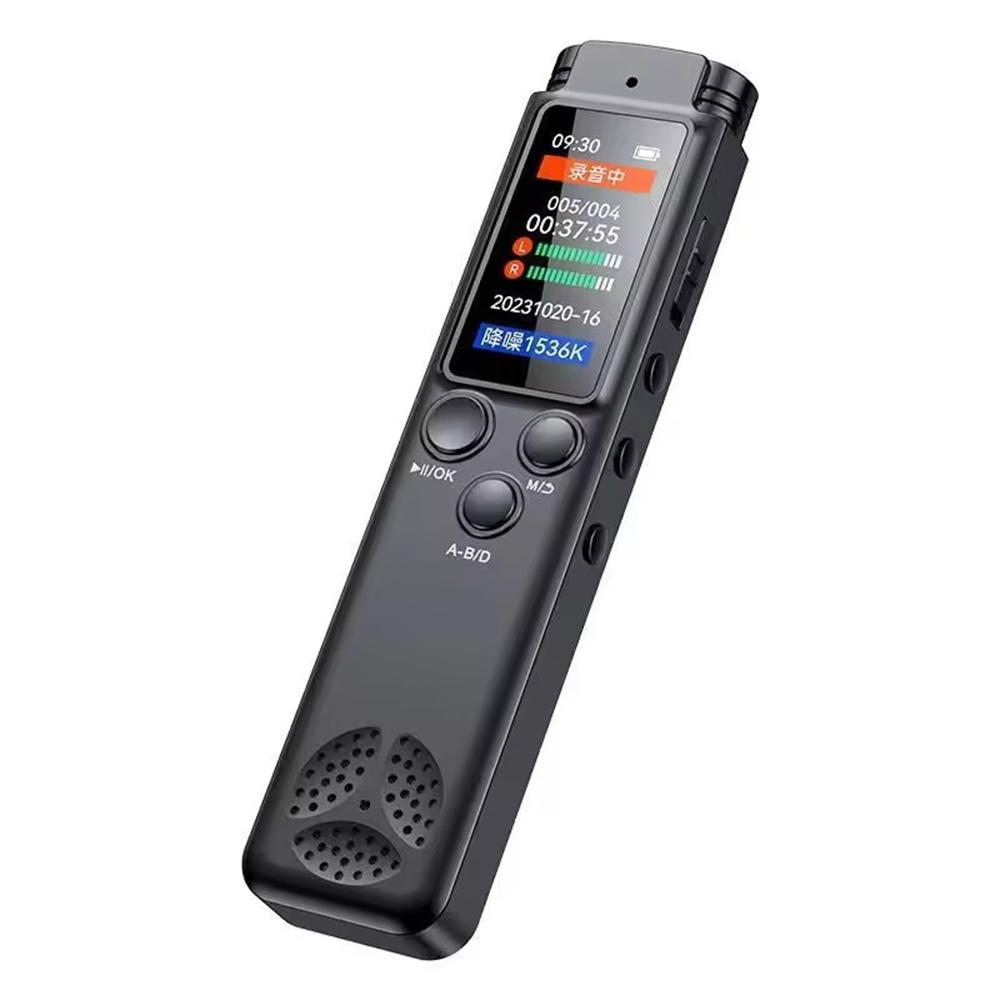 Honor Electronics Digitale Voice Recorder Draagbare Spraakgestuurde Recorder met FullColor TFT-scherm Afspelen Lied 8GB zwart
