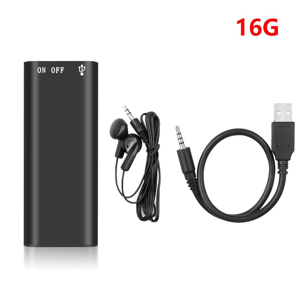 Meiteai-All Kleinste professionele voicerecorder van 8 GB, digitale audio, mini-dictafoon + mp3-speler