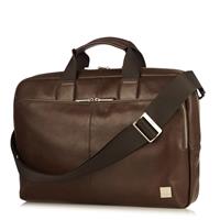 Knomo Brompton Newbury Aktentasche Leder 40 cm Laptopfach, brown