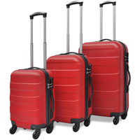 VidaXL Harde kofferset 3-delig rood