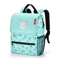 reisenthel Rucksack Kinder 5 Liter backpack cats and dogs -Mint Polyester mit Reflektor 21x28x12 cm -    Mint