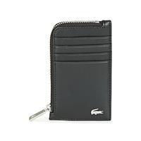 Lacoste Fitzgerald zip credit card holder leather black
