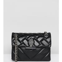 Kurt Geiger London Kurt Geiger - Mini Kensington -Leren crossbodytas met ketting in zwart