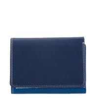 mywalit, Medium Tri-Fold Geldbörse Leder 12 Cm in blau, Geldbörsen für Damen