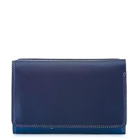 mywalit, Medium Tri-Fold Geldbörse I Leder 14 Cm in blau, Geldbörsen für Damen