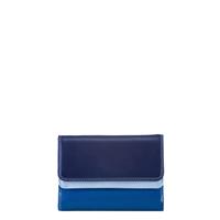 mywalit, Geldbörse Leder 13 Cm in blau, Geldbörsen für Damen