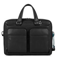 Piquadro Black Square Kurzgrifflaptoptasche 39.5 cm 15", nero