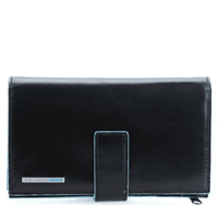 Piquadro Blue Square Börse mit 12 Kreditkartenfächern 15,5 cm, black