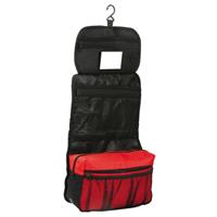 Shugon Hangende toilettas/make-up tas zwart/rood 27 cm heren/dames Rood