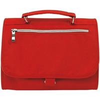 Luxe toilettas/make-up tas rood 25 cm voor dames Rood