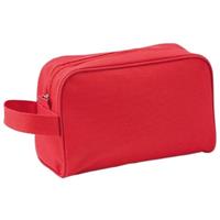 Handbagage toilettas rood met handvat 21,5 cm voor heren/dames Rood