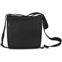 Mandarina Duck Hobo Bag "Mellow Leather", genarbtes Leder, Rucksack-Option, verstellbare Träger, für Damen, schwarz, schwarz