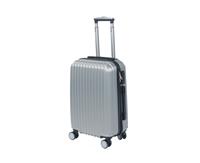 Reke Handbagage koffer 55cm zilver 4 wielen trolley met pin slot