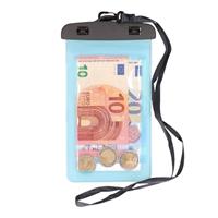 Bellatio Waterdichte geldbuidel/ moneybelt nektasje blauw Blauw