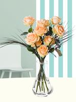 Surprose 10 zalmkleurige rozen met Phoenix - Avalanche Peach | Rozen online bestellen & versturen | .nl