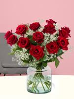 Surprose 15 rode rozen met gipskruid | Rozen online bestellen & versturen | .nl