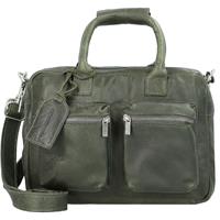 Cowboysbag, Little Bag Handtasche Leder 31 Cm in dunkelgrün, Henkeltaschen für Damen