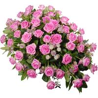 Boeketcadeau Rouwstuk roze rozen