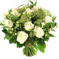 Boeketcadeau Witte rozen en witte bloemen kopen