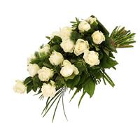 Boeketcadeau Rouwboeket witte rozen bezorgen