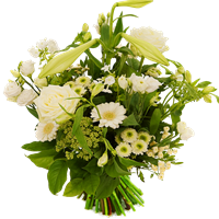 Boeketcadeau Speels boeket witte bloemen