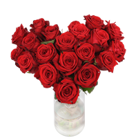 Boeketcadeau Hart boeket rode rozen