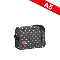 New Rebels Star25 - Medium Schoudertas A5 - Crossbodytas Met Flap - Grijs - With Stars