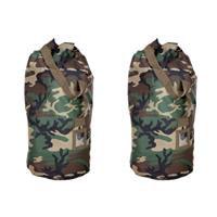 2x stuks grote duffel tas/plunjezak camouflage 90 cm -