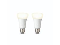 Philips Hue 871951431902800 LED-lamp (2 stuks) Energielabel: F (A - G) Hue White E27 Doppelpack 2x800lm 60W E27 18 W Warmwit