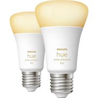 Philips Lighting Hue LED-lamp (2 stuks) 871951432824200 Energielabel: F (A - G) Hue White Ambiance E27 Dopelpack 2x570lm60W E27 12 W Warmwit tot koudwit