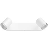 Philips Hue LED-plafondlamp voor badkamers 871951434087900 Hue White Amb. Adore Spot 2 flg. weiß 2x350lm inkl. Dimmschalter GU10 10 W