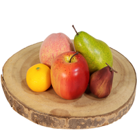 Boeketcadeau Kunstfruit: rode appel - perzik - peer - mandarijn - vijg