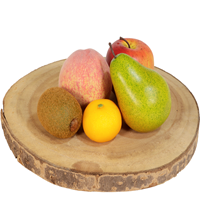 Boeketcadeau Sierfruit 5 stuks kiwi - perzik - rode appel - peer - mandarijn