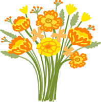 Boeketcadeau Boeket gemengd oranje geel bloemen keuze bloemist