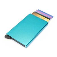 Figuretta Aluminium Hardcase Rfid Cardprotector Lichtblauw