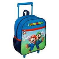 Merkloos Super Mario Trolley/reis Rugtas Koffertje 43 Cm Voor Kinderen - Kinder Reiskoffers