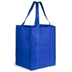 Merkloos Boodschappen Tas/shopper Blauw 38 Cm - Boodschappentassen