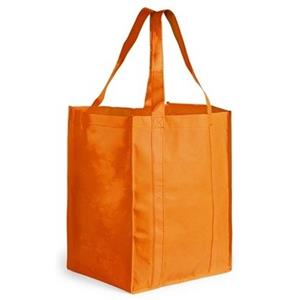 Merkloos Boodschappen Tas/shopper Oranje 38 Cm - Boodschappentassen