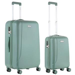 CarryOn Skyhopper Kofferset - Tsa Handbagage + Reiskoffer 78cm - Dubbele Wielen - Olijf
