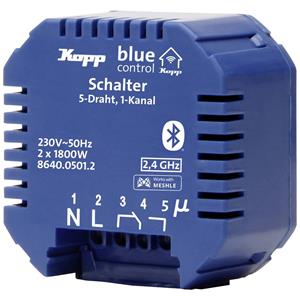 Kopp Blue-Control BC.Schaltakt.5D.1Kan. 1-kanaals Schakelactor Schakelvermogen (max.) 3600 W Blauw