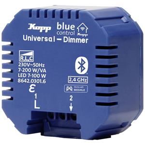 Kopp Blue-Control BC.Schaltakt.Uni-Dim. 1-kanaals Universele dimactor Schakelvermogen (max.) 100 W Blauw