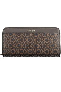 Calvin Klein, Langbörse Ck Must Ziparound Wallet Mono Fa22 in dunkelbraun, Geldbörsen für Damen