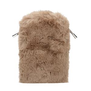 Sacha Taupe mini schoudertas fake fur  - taupe