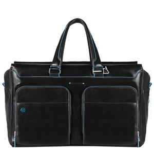 Piquadro Blue Square Weekender Reisetasche Leder 47 cm Laptopfach Reisetaschen schwarz Damen